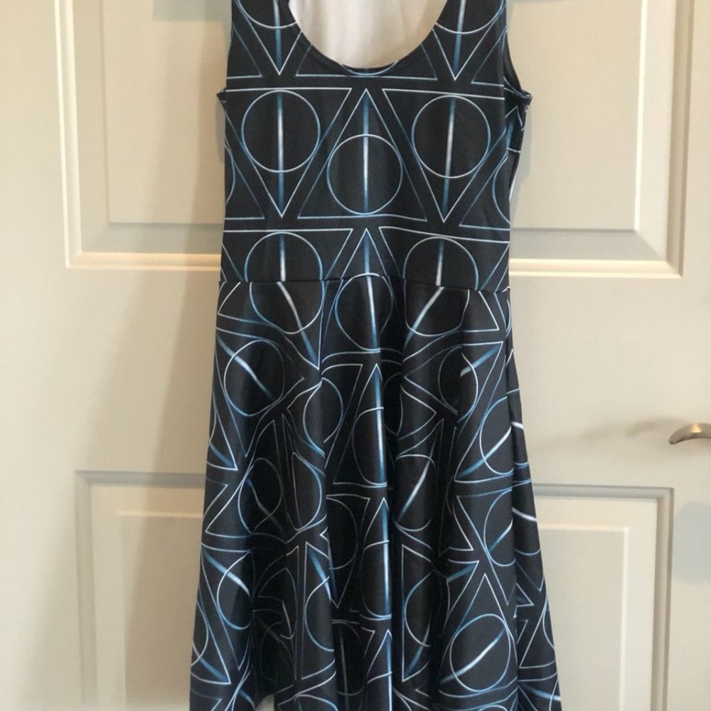 S *LIMITED* BlackMilk Harry Potter | Deathly Hallows Reversible Skater Dress